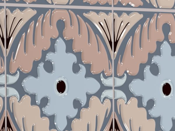 Керамическая плитка ручной работы Листья на воде
